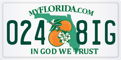 FL license plate 0248IG