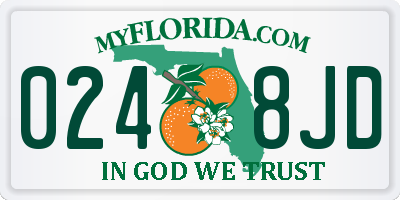 FL license plate 0248JD