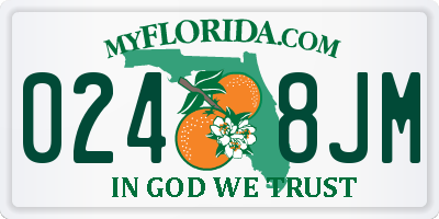 FL license plate 0248JM