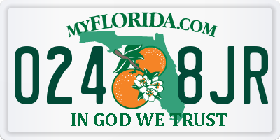 FL license plate 0248JR