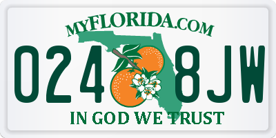 FL license plate 0248JW