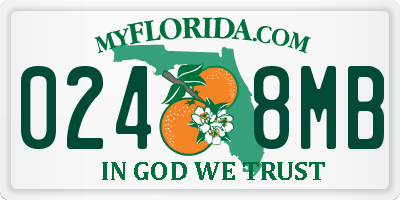 FL license plate 0248MB