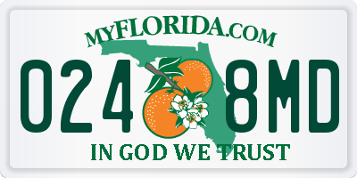 FL license plate 0248MD