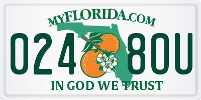 FL license plate 0248OU