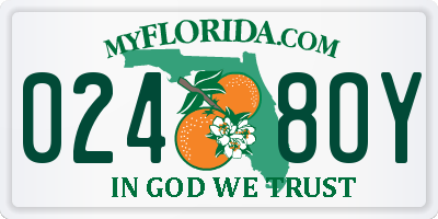 FL license plate 0248OY