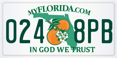 FL license plate 0248PB