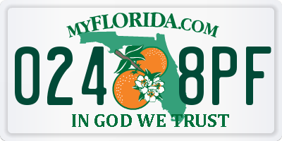 FL license plate 0248PF