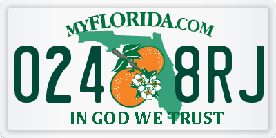 FL license plate 0248RJ