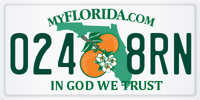 FL license plate 0248RN