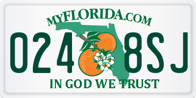 FL license plate 0248SJ
