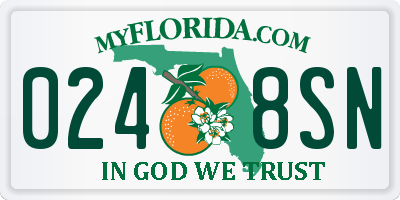 FL license plate 0248SN