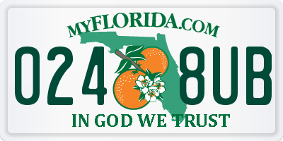 FL license plate 0248UB