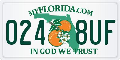 FL license plate 0248UF