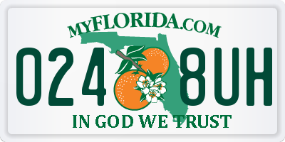 FL license plate 0248UH