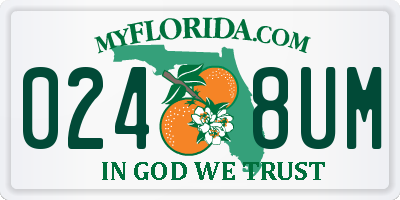 FL license plate 0248UM