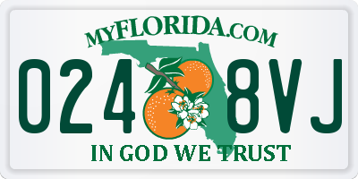 FL license plate 0248VJ