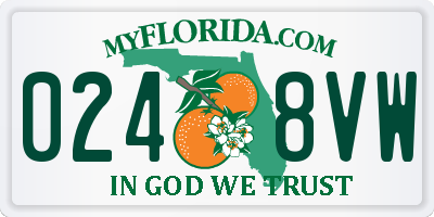 FL license plate 0248VW