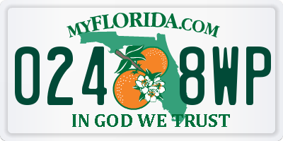 FL license plate 0248WP