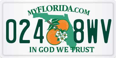 FL license plate 0248WV