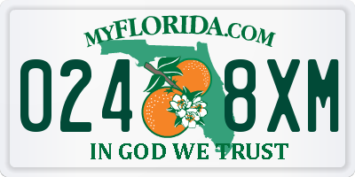 FL license plate 0248XM