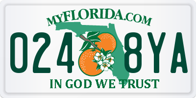 FL license plate 0248YA