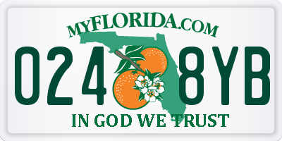 FL license plate 0248YB
