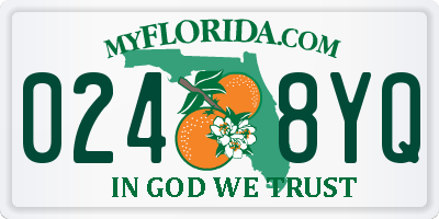 FL license plate 0248YQ