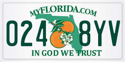FL license plate 0248YV