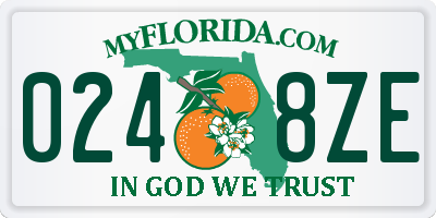 FL license plate 0248ZE