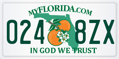 FL license plate 0248ZX