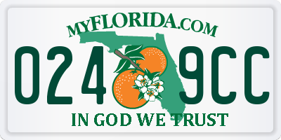 FL license plate 0249CC