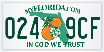 FL license plate 0249CF