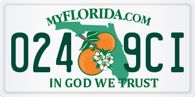 FL license plate 0249CI