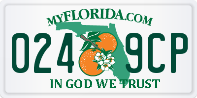 FL license plate 0249CP