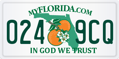 FL license plate 0249CQ