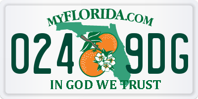 FL license plate 0249DG