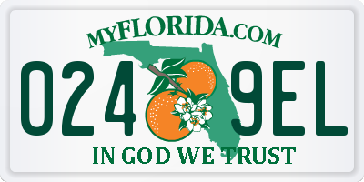 FL license plate 0249EL