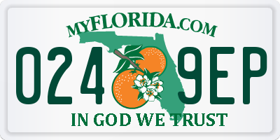 FL license plate 0249EP