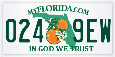 FL license plate 0249EW