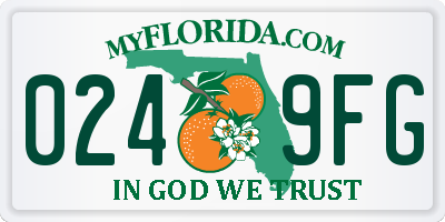 FL license plate 0249FG