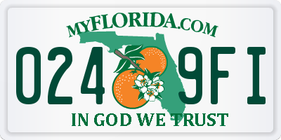 FL license plate 0249FI