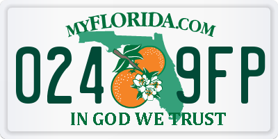 FL license plate 0249FP