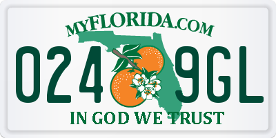FL license plate 0249GL