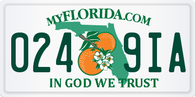 FL license plate 0249IA