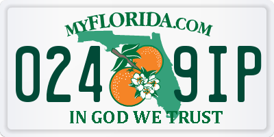 FL license plate 0249IP