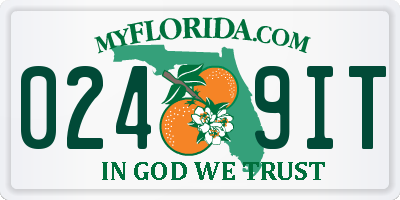 FL license plate 0249IT