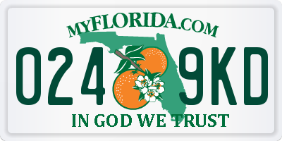 FL license plate 0249KD