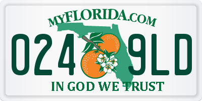 FL license plate 0249LD