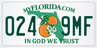 FL license plate 0249MF