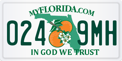 FL license plate 0249MH